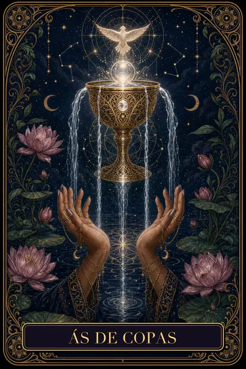 Ace of Cups card from the Bruxa's Deck
