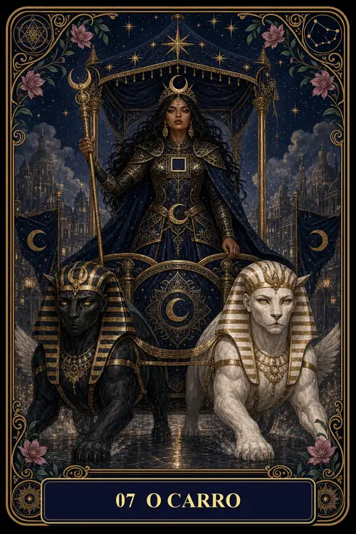 The Chariot card from the Bruxa's Deck