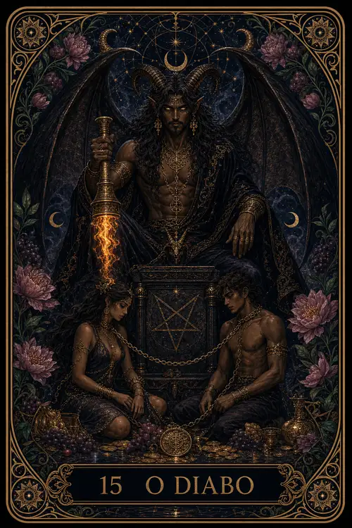 The Devil card from the Bruxa's Deck