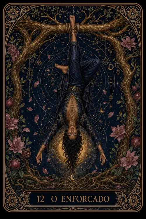 The Hanged Man card from the Bruxa's Deck