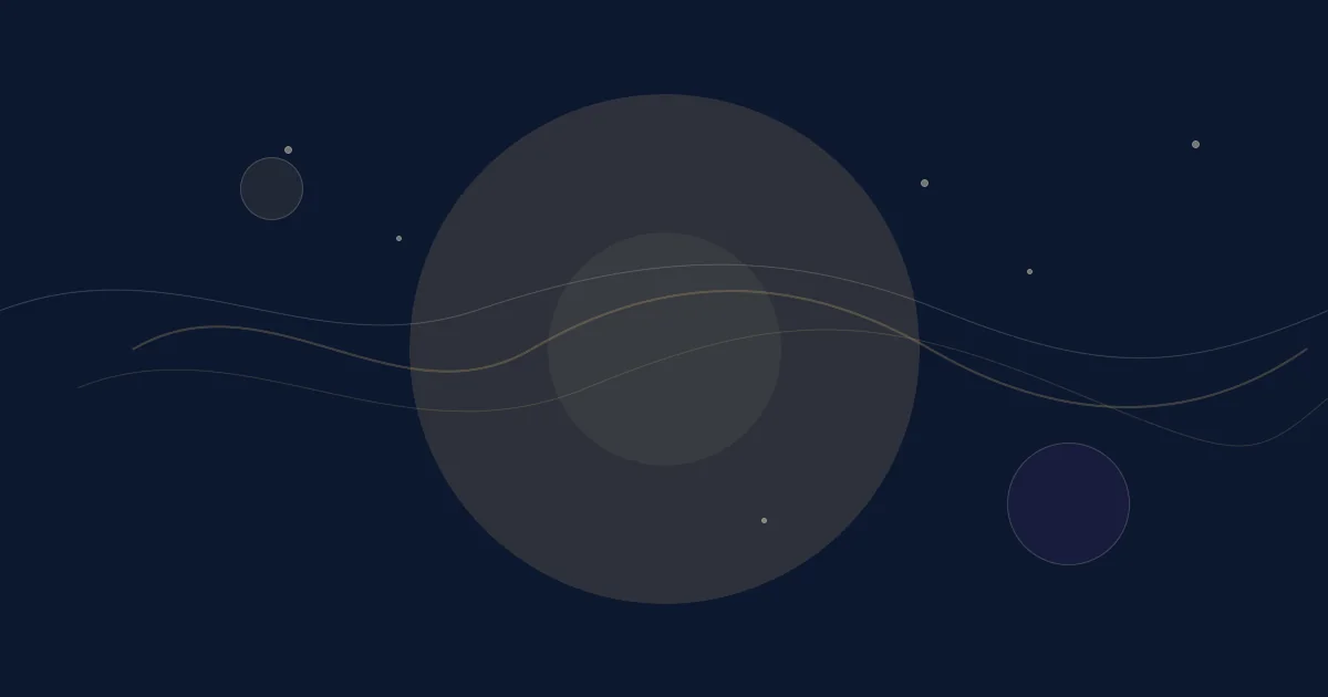 Golden sound waves in a navy-blue sky with stars, moon and celestial glow, no text